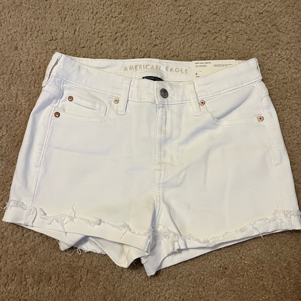 American Eagle Outfitters Women's White Denim Shorts